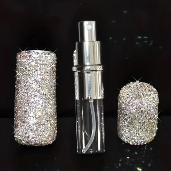 Sparkling Silver Rhinestone Perfume Atomizer - Picture 3 of 5